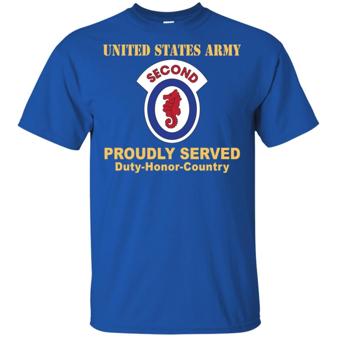 US ARMY 2ND ENGINEER BRIGADE- Proudly Served T-Shirt On Front For Men-TShirt-Army-Veterans Nation