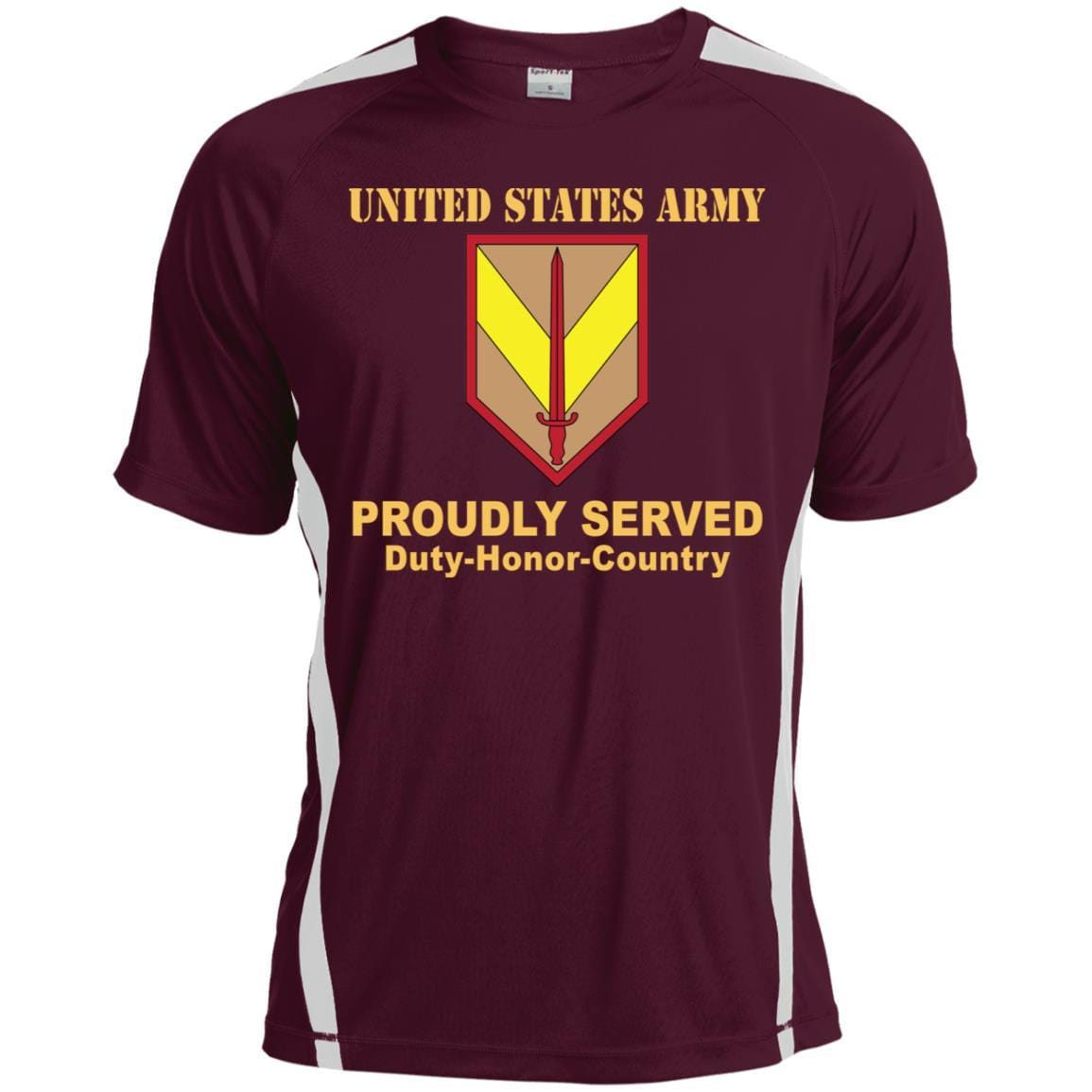 US ARMY 1ST SUSTAINMENT COMMAND- Proudly Served T-Shirt On Front For Men-TShirt-Army-Veterans Nation