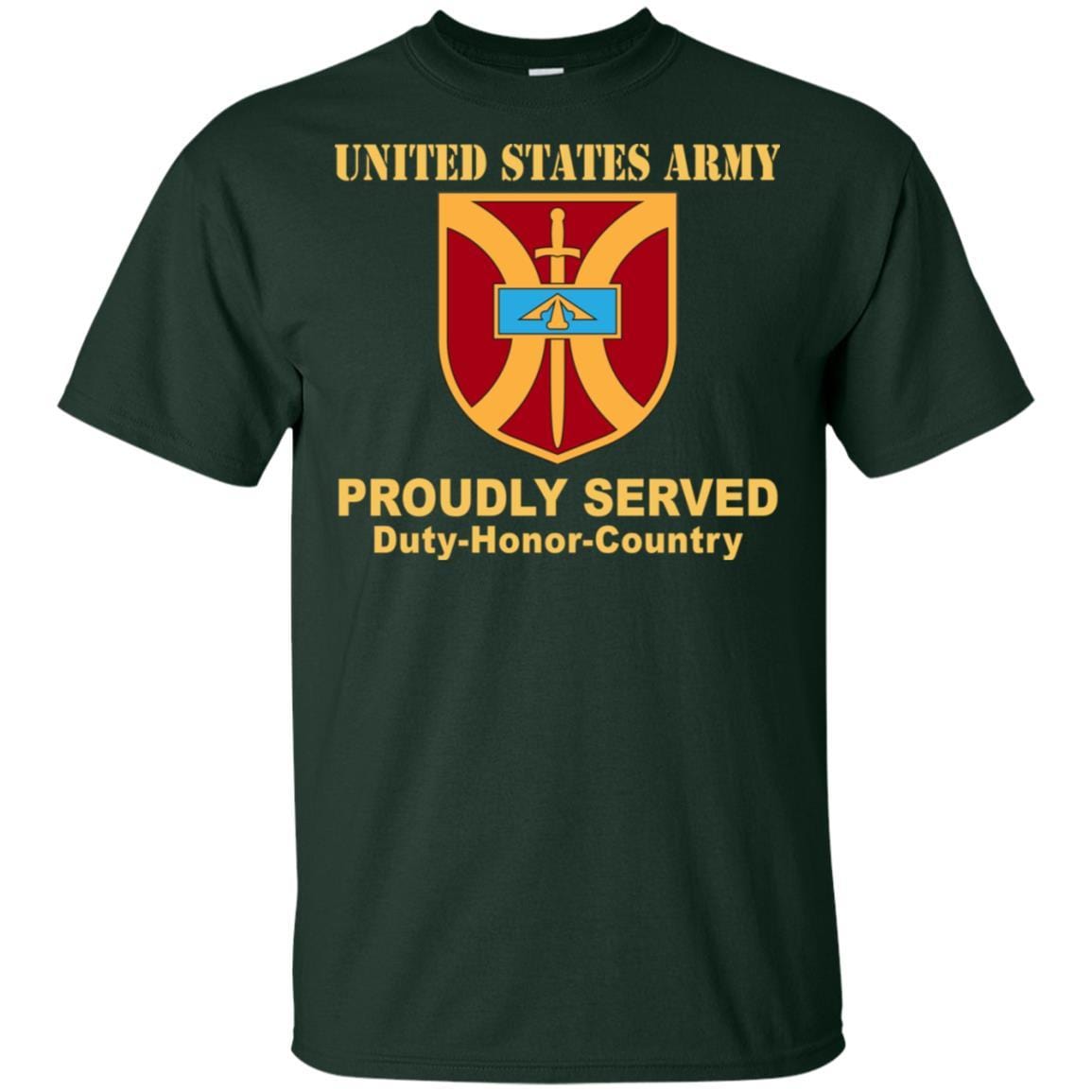 US ARMY 916 SUPPORT BRIGADE- Proudly Served T-Shirt On Front For Men-TShirt-Army-Veterans Nation