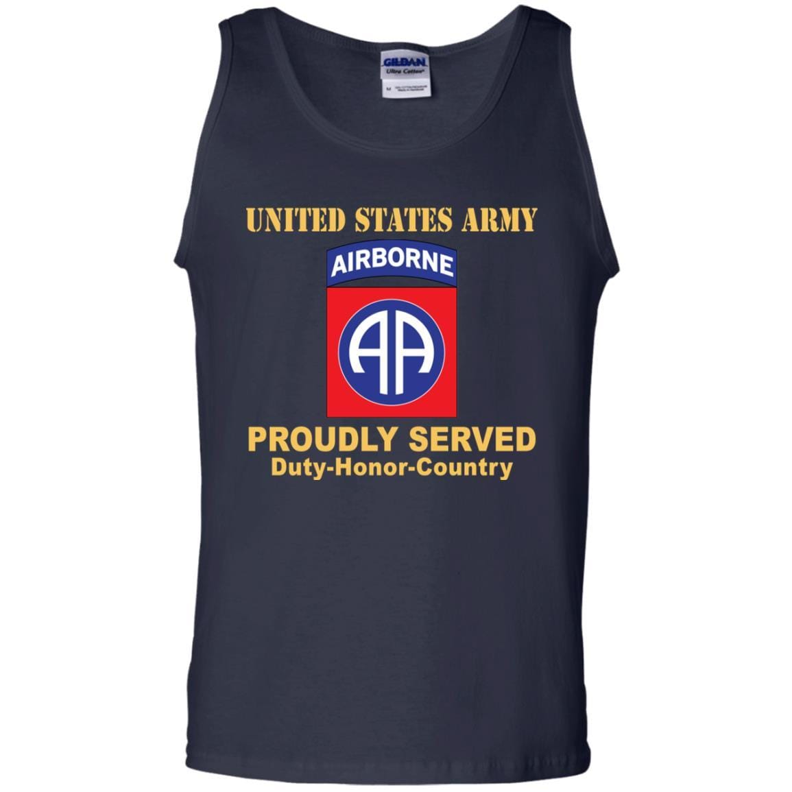 US ARMY 82ND AIRBORNE DIVISION - Proudly Served T-Shirt On Front For Men-TShirt-Army-Veterans Nation