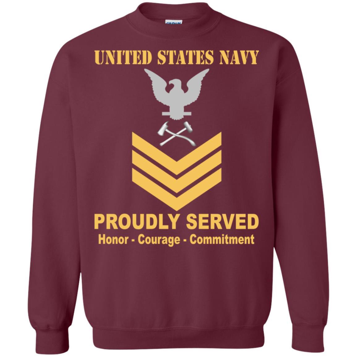 Navy Damage Controlman Navy DC E-6 Rating Badges Proudly Served T-Shirt For Men On Front-TShirt-Navy-Veterans Nation