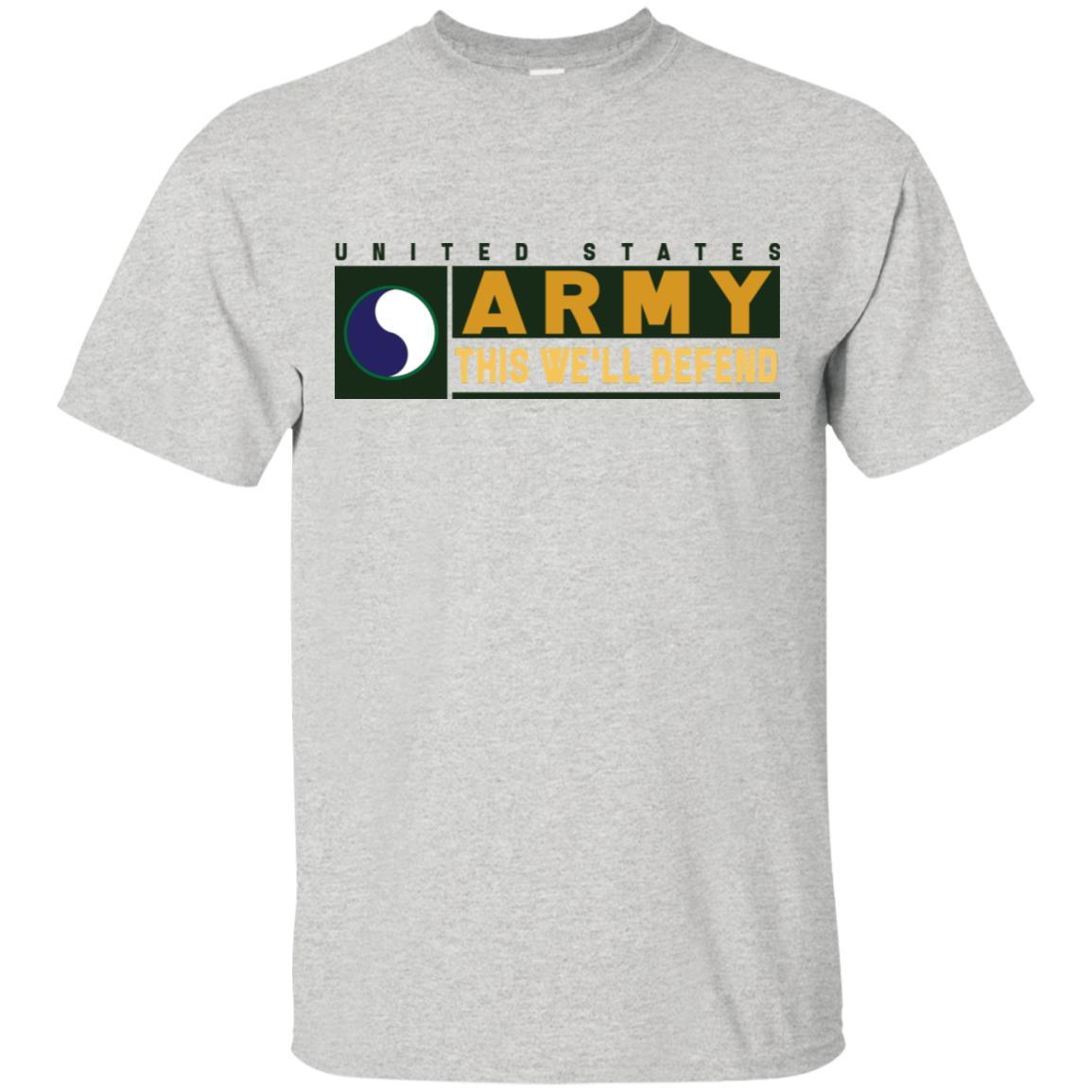 US Army 29TH INFANTRY DIVISION CSIB- This We'll Defend T-Shirt On Front For Men-TShirt-Army-Veterans Nation
