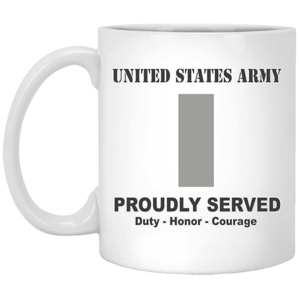 US Army O-2 First Lieutenant O2 1LT Commissioned Officer Ranks White Coffee Mug - Stainless Travel Mug-Mug-Army-Ranks-Veterans Nation