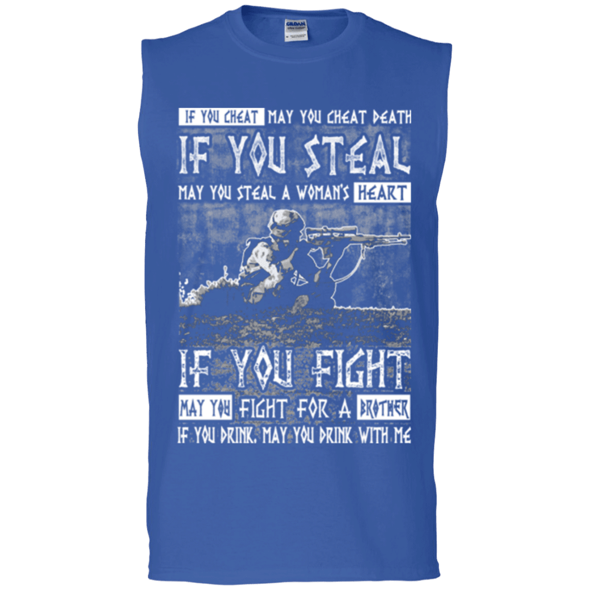 Military T-Shirt "Fight For a Brother, Drink With Me"-TShirt-General-Veterans Nation