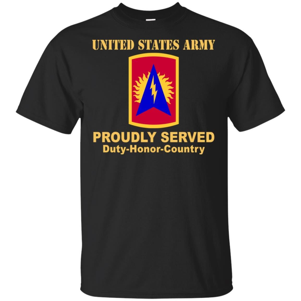 US ARMY 164 AIR DEFENSE ARTILLERY- Proudly Served T-Shirt On Front For Men-TShirt-Army-Veterans Nation