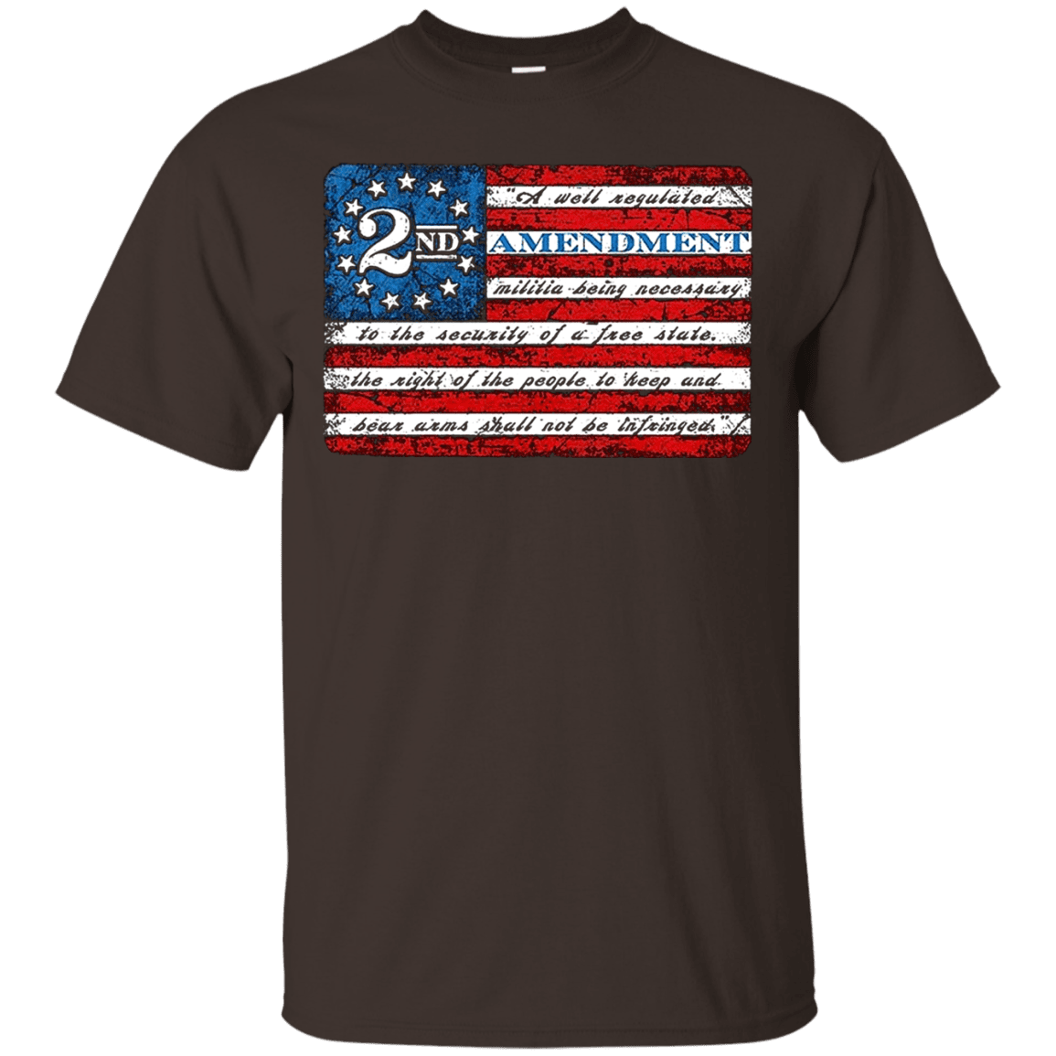 Military T-Shirt "2nd Amendment Flag"-TShirt-General-Veterans Nation