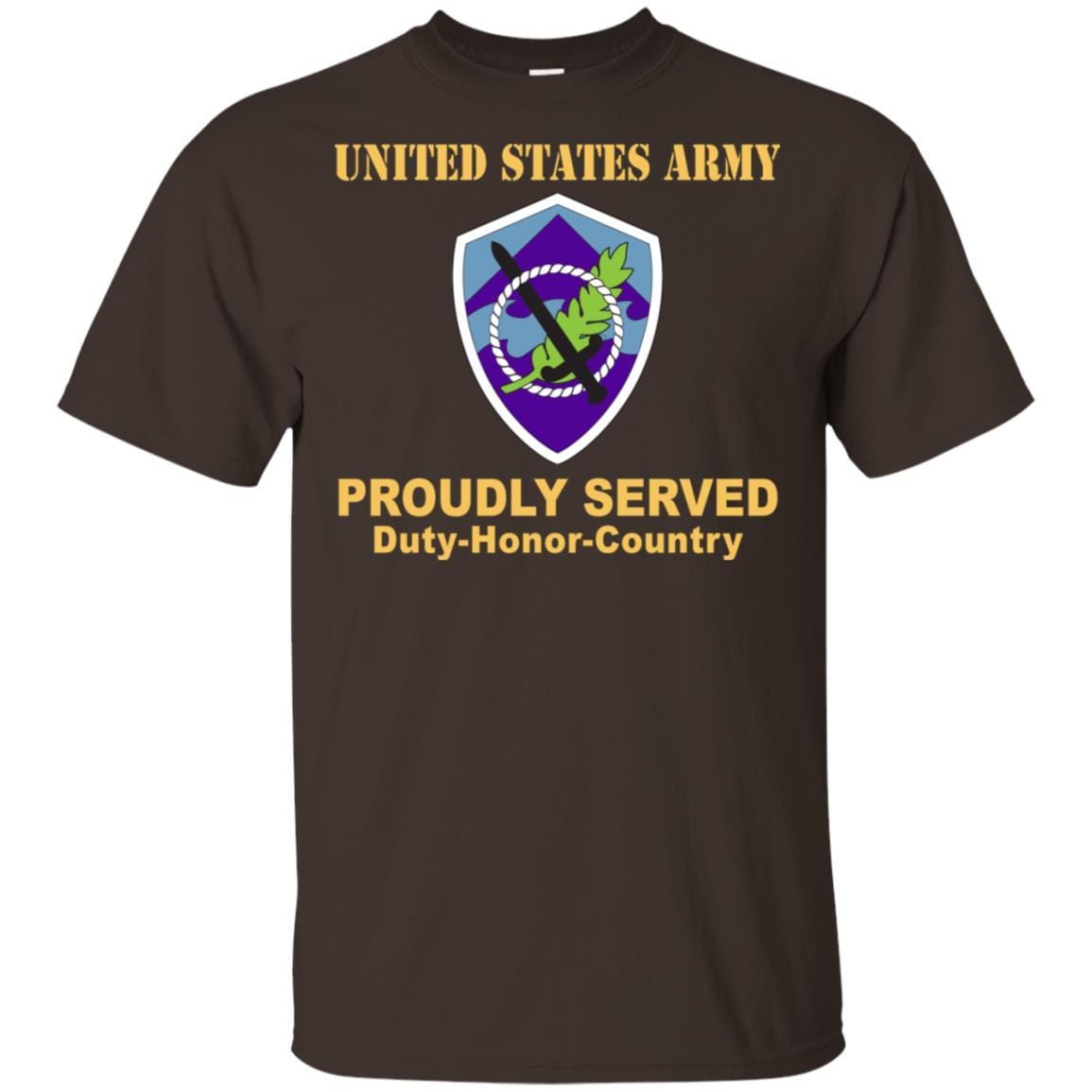 US ARMY 350 CIVIL AFFAIRS COMMAND- Proudly Served T-Shirt On Front For Men-TShirt-Army-Veterans Nation