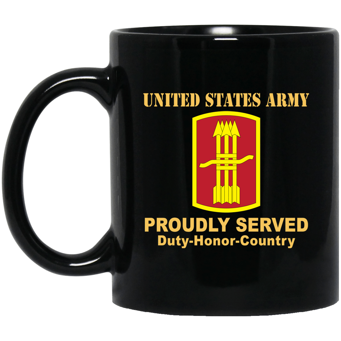 US ARMY 197TH FIRES BRIGADE- 11 oz - 15 oz Black Mug-Mug-Army-CSIB-Veterans Nation
