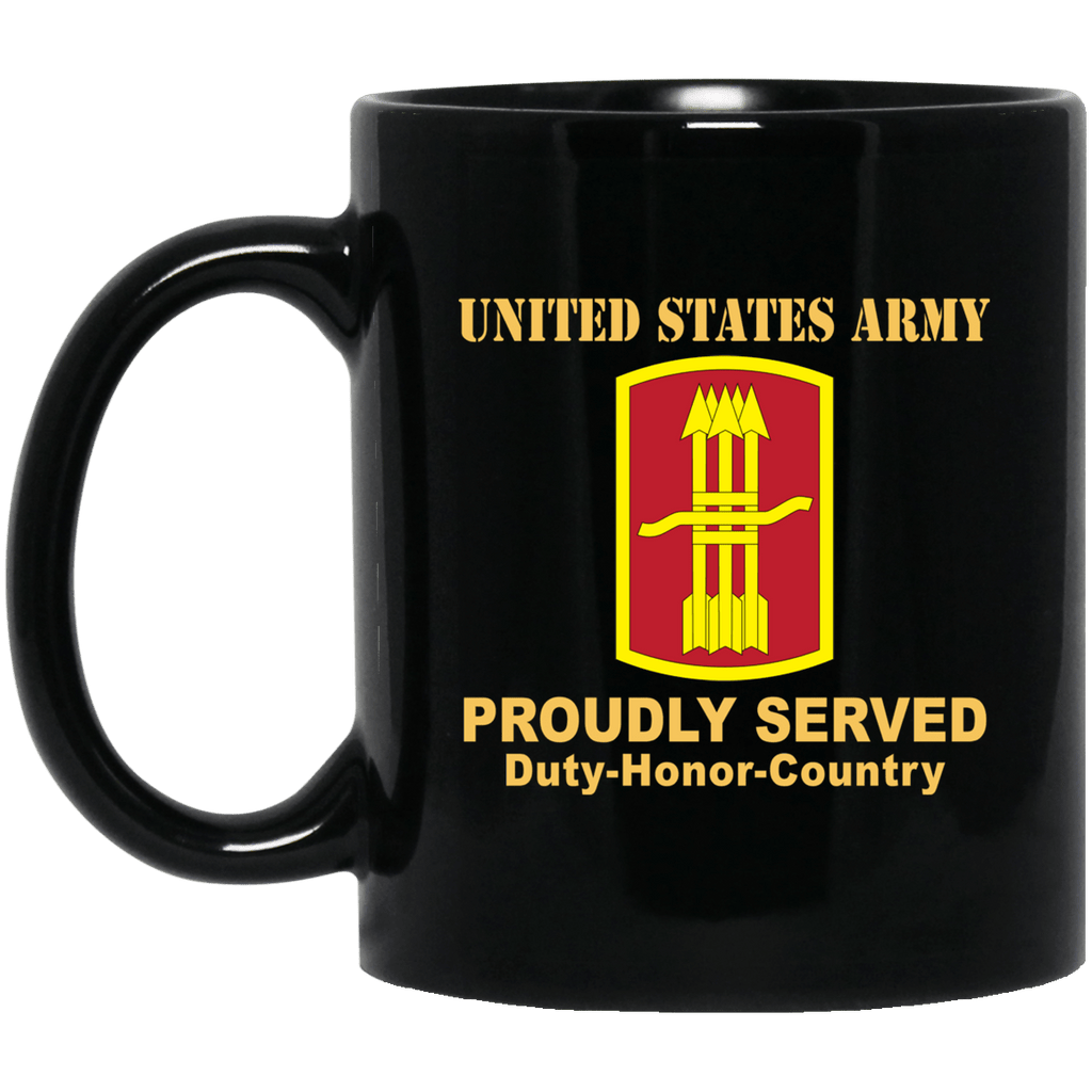 US ARMY 197TH FIRES BRIGADE- 11 oz - 15 oz Black Mug-Mug-Army-CSIB-Veterans Nation