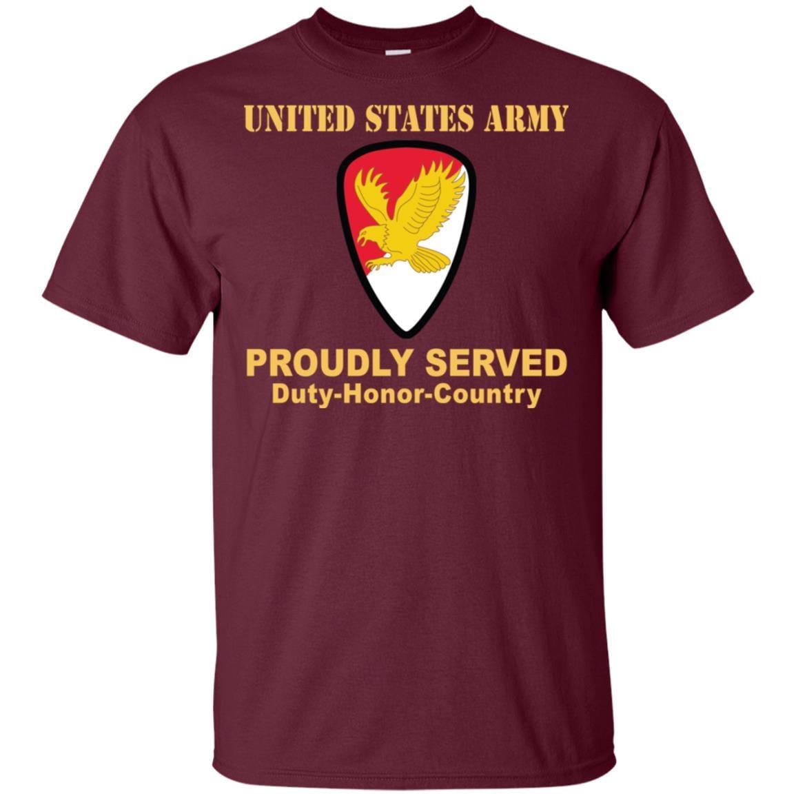 US ARMY 21ST CAVALRY BRIGADE- Proudly Served T-Shirt On Front For Men-TShirt-Army-Veterans Nation