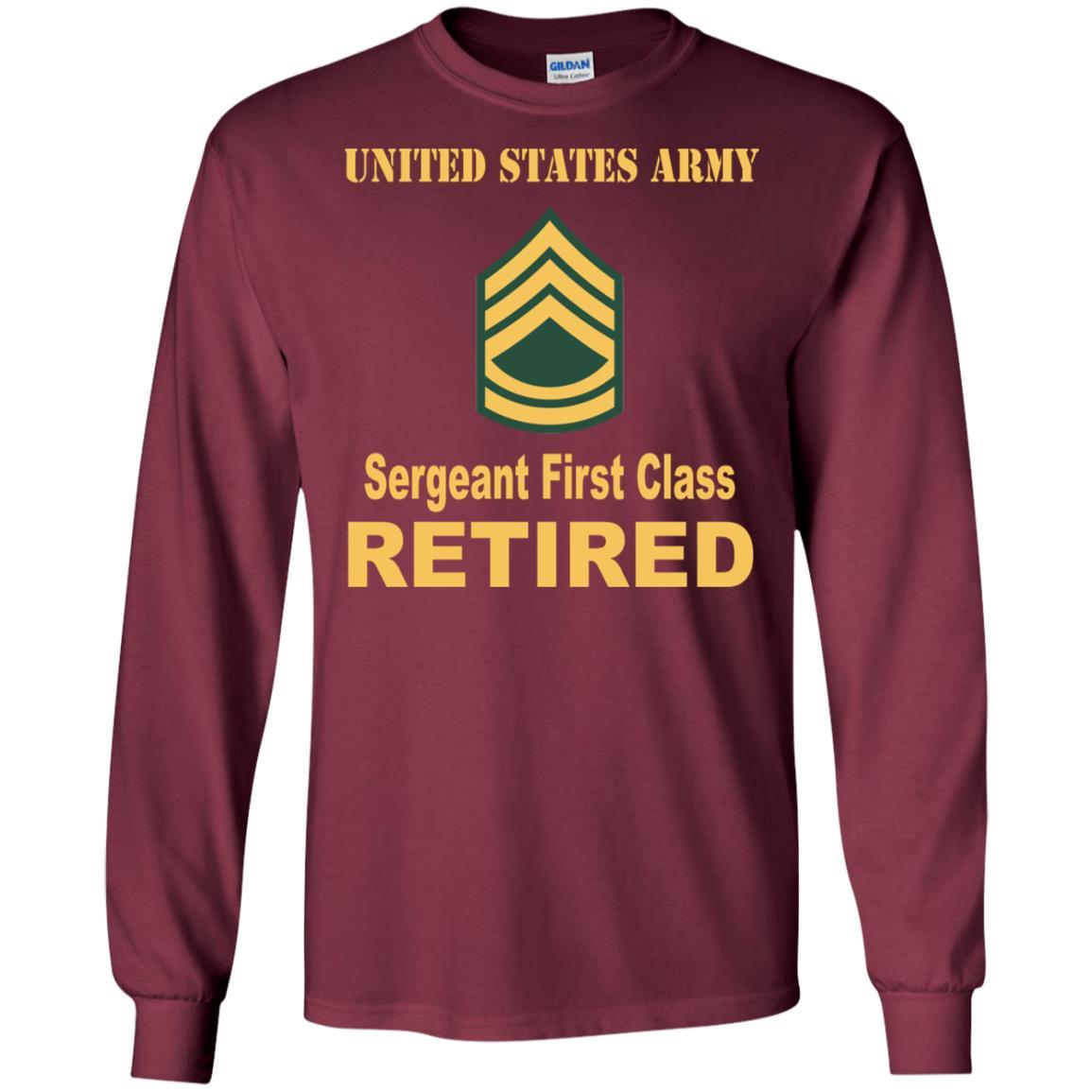 US Army E-7 Sergeant First Class E7 SFC Noncommissioned Officer Ranks Reitred Men T Shirt On Front-TShirt-Army-Veterans Nation