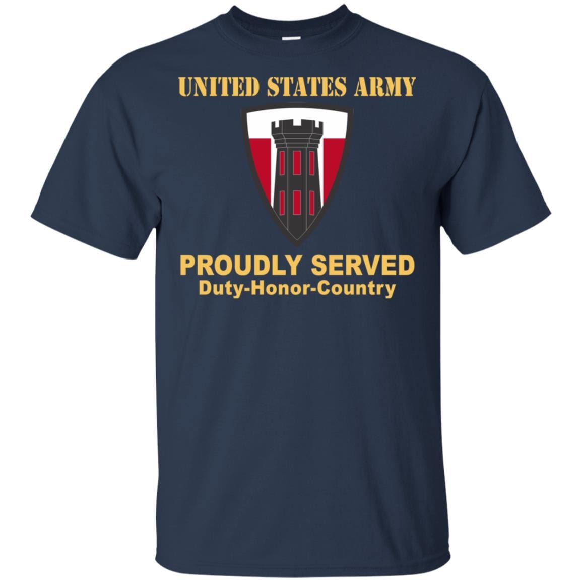 US ARMY 176TH ENGINEER BRIGADE- Proudly Served T-Shirt On Front For Men-TShirt-Army-Veterans Nation