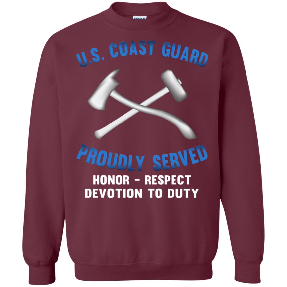 US Coast Guard Damage Controlman DC Logo Proudly Served T-Shirt For Men On Front-TShirt-USCG-Veterans Nation
