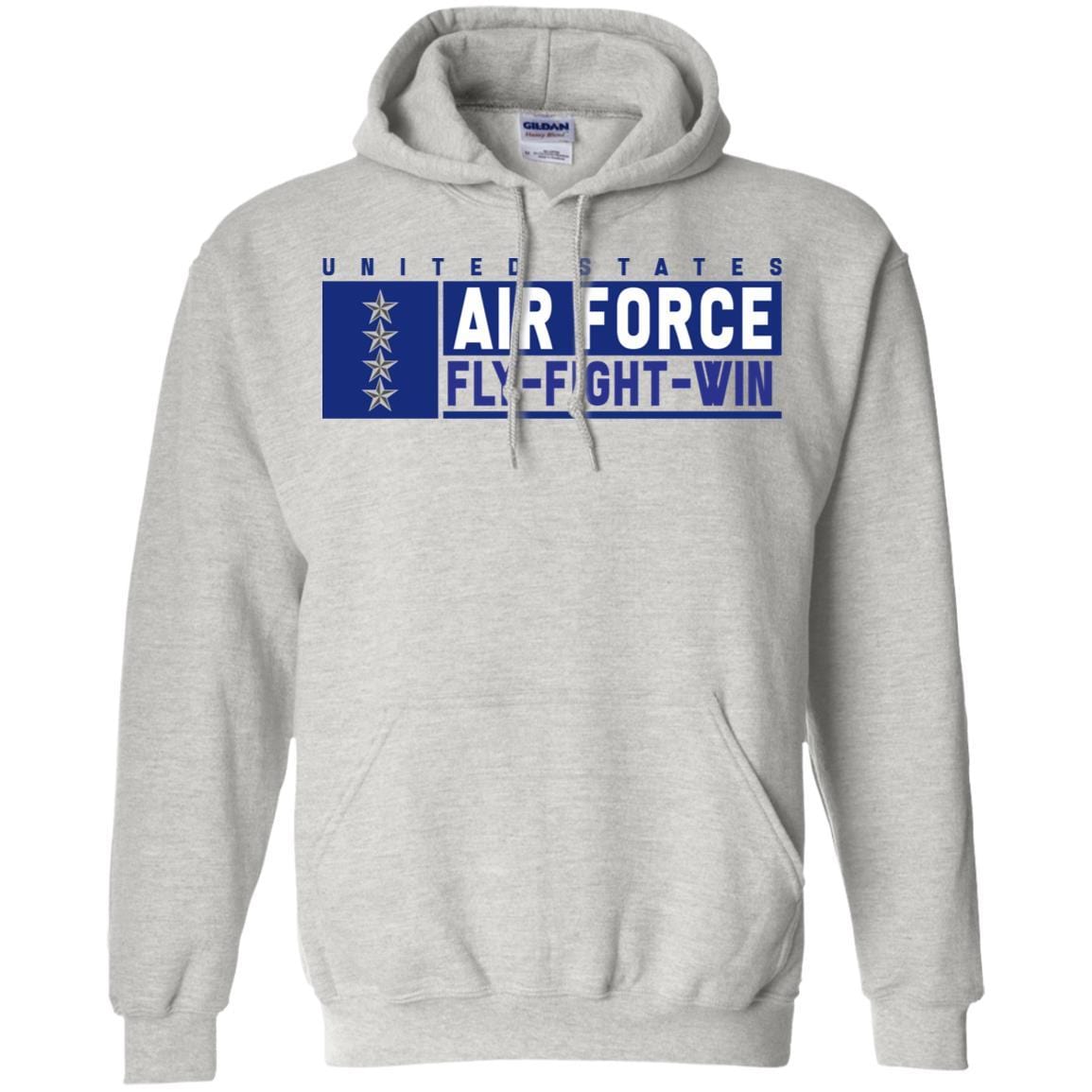 US Air Force O-10 General Fly - Fight - Win Long Sleeve - Pullover Hoodie-TShirt-USAF-Veterans Nation