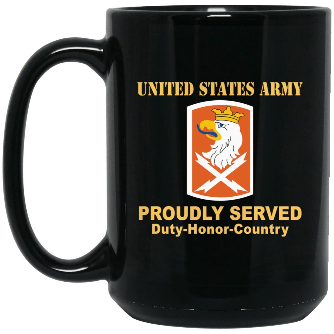 US ARMY 22ND SIGNAL BRIGADE- 11 oz - 15 oz Black Mug-Mug-Army-CSIB-Veterans Nation