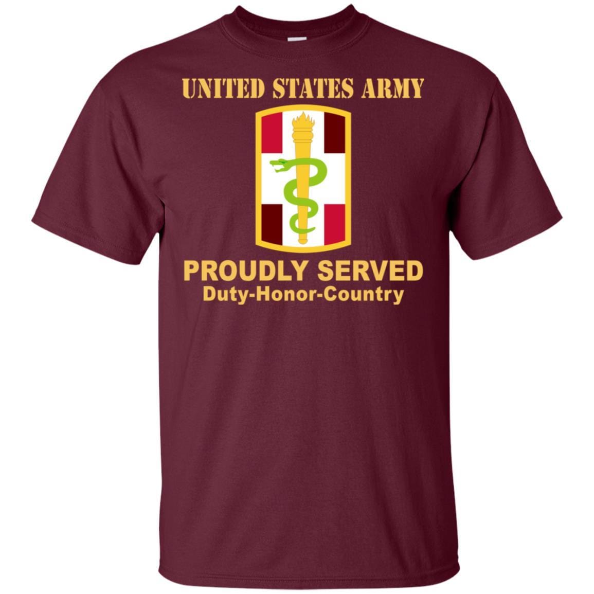 US ARMY 330TH MEDICAL BRIGADE- Proudly Served T-Shirt On Front For Men-TShirt-Army-Veterans Nation