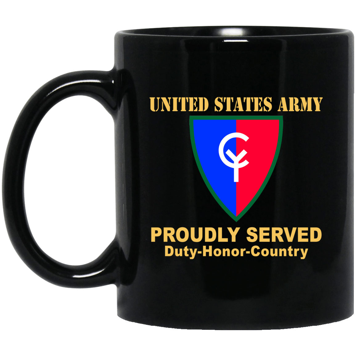US ARMY 38TH INFANTRY DIVISION- 11 oz - 15 oz Black Mug-Mug-Army-CSIB-Veterans Nation