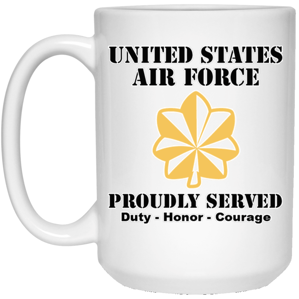 US Air Force O-4 Major Maj O4 Field Officer Ranks White Coffee Mug - Stainless Travel Mug-Mug-USAF-Ranks-Veterans Nation