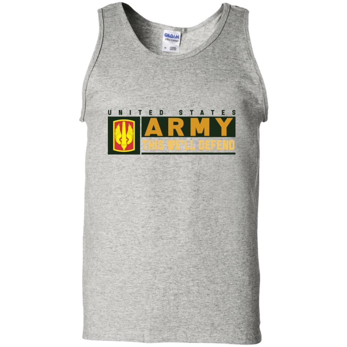 US Army 18TH FIELD ARTILLERY BRIGADE- This We'll Defend T-Shirt On Front For Men-TShirt-Army-Veterans Nation
