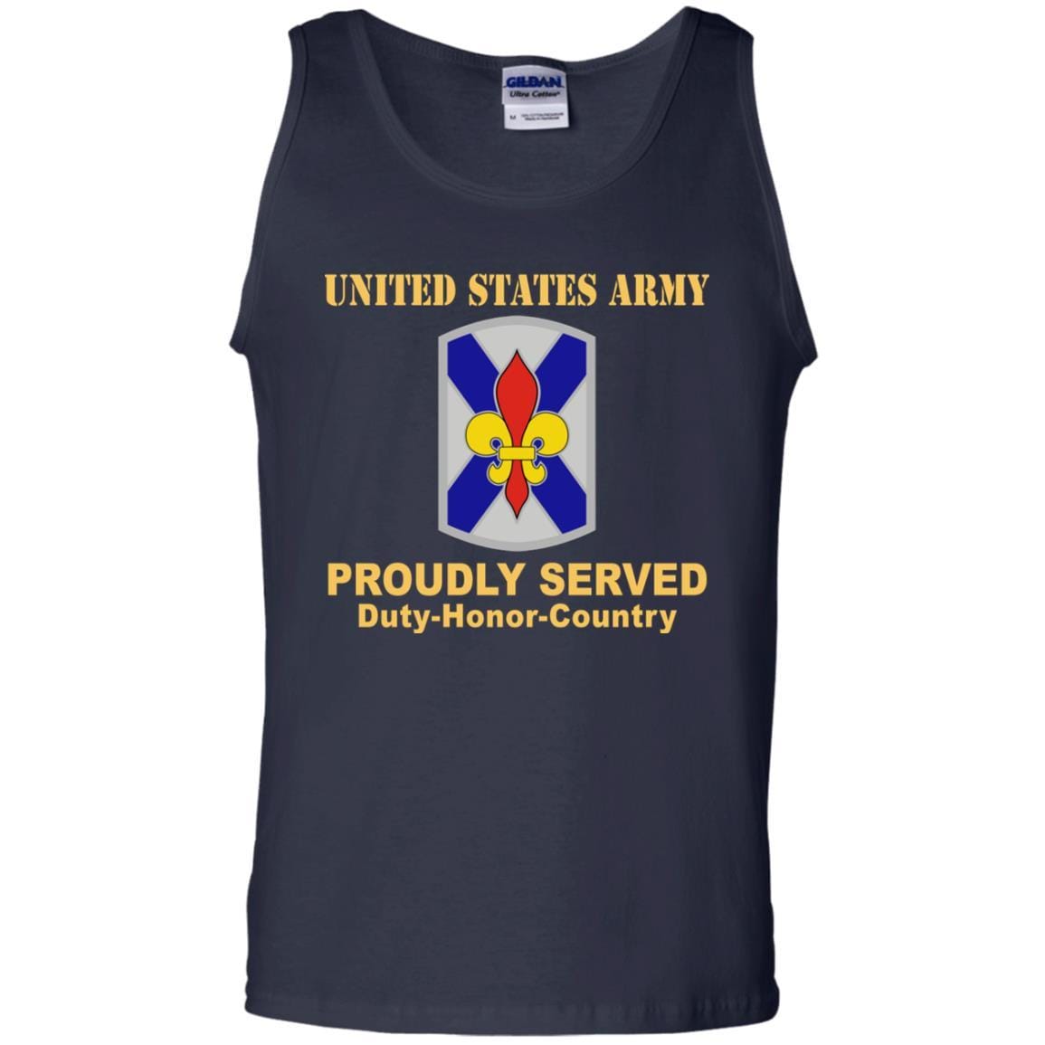 US ARMY 256TH INFANTRY BRIGADE COMBAT TEAM-01- Proudly Served T-Shirt On Front For Men-TShirt-Army-Veterans Nation