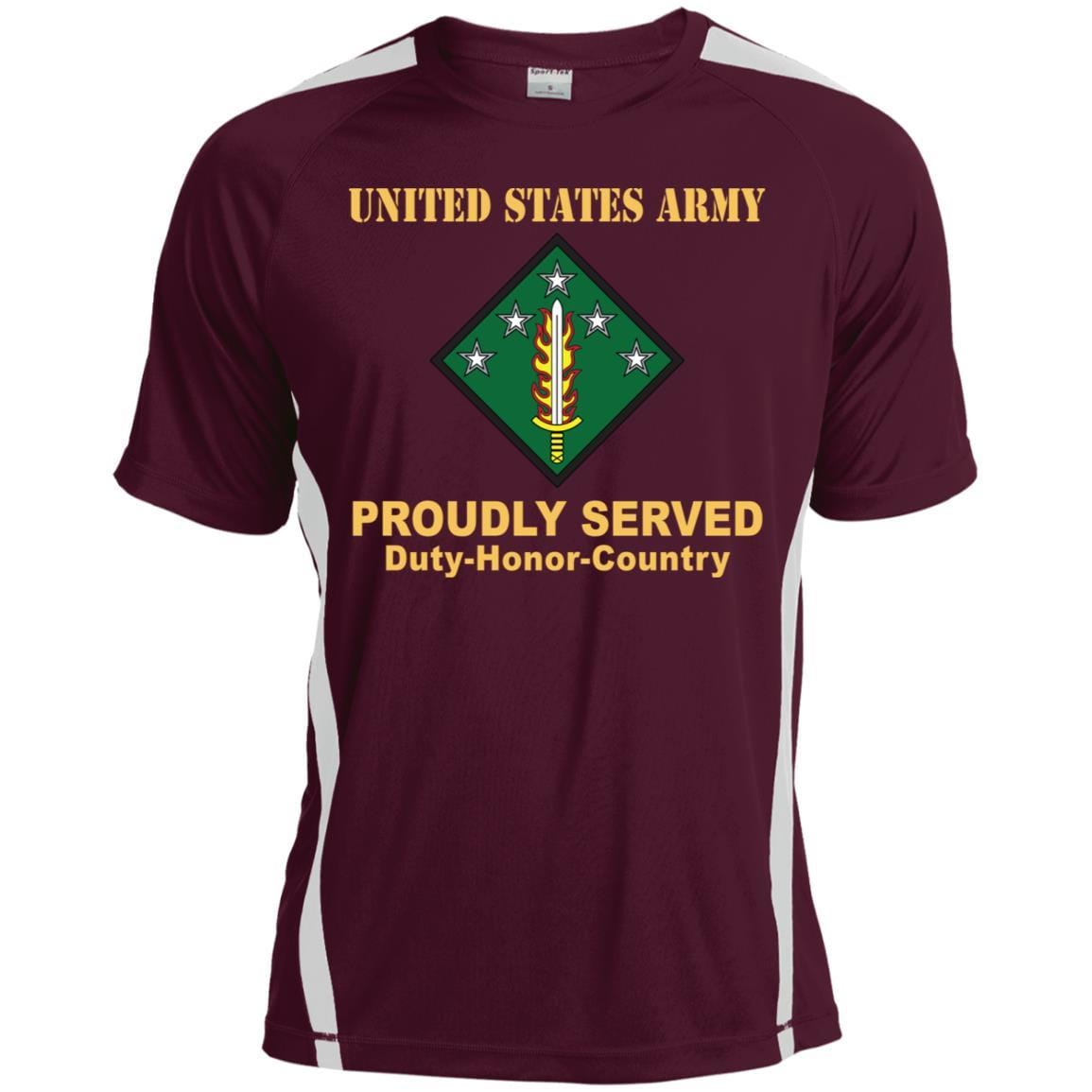 US ARMY 20TH SUPPORT COMMAND (CBRNE)- Proudly Served T-Shirt On Front For Men-TShirt-Army-Veterans Nation