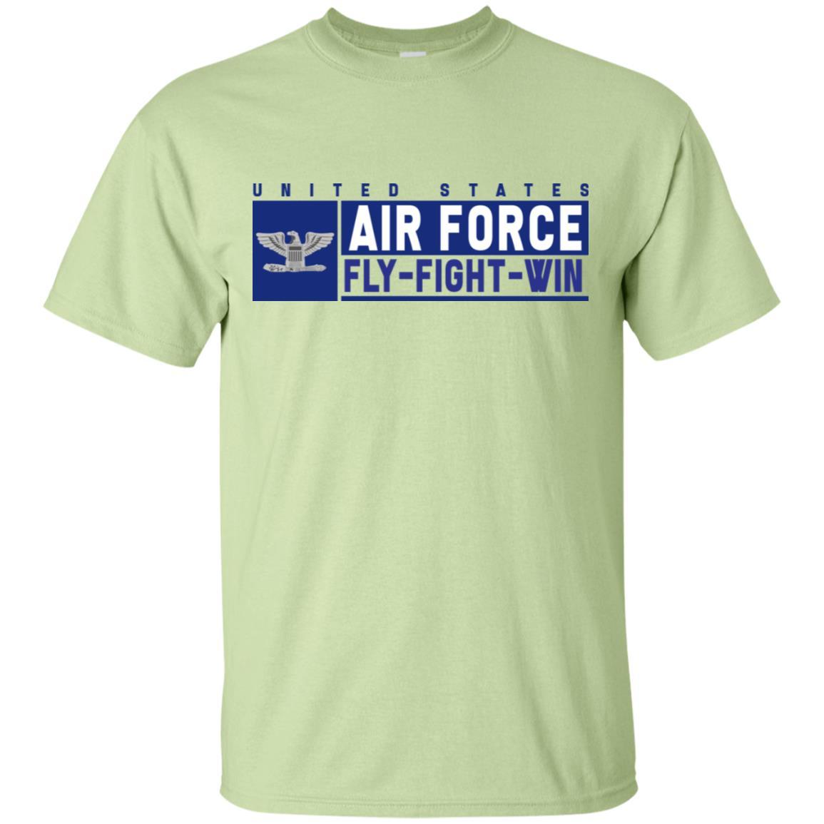 US Air Force O-6 Colonel Fly - Fight - Win T-Shirt On Front For Men-TShirt-USAF-Veterans Nation