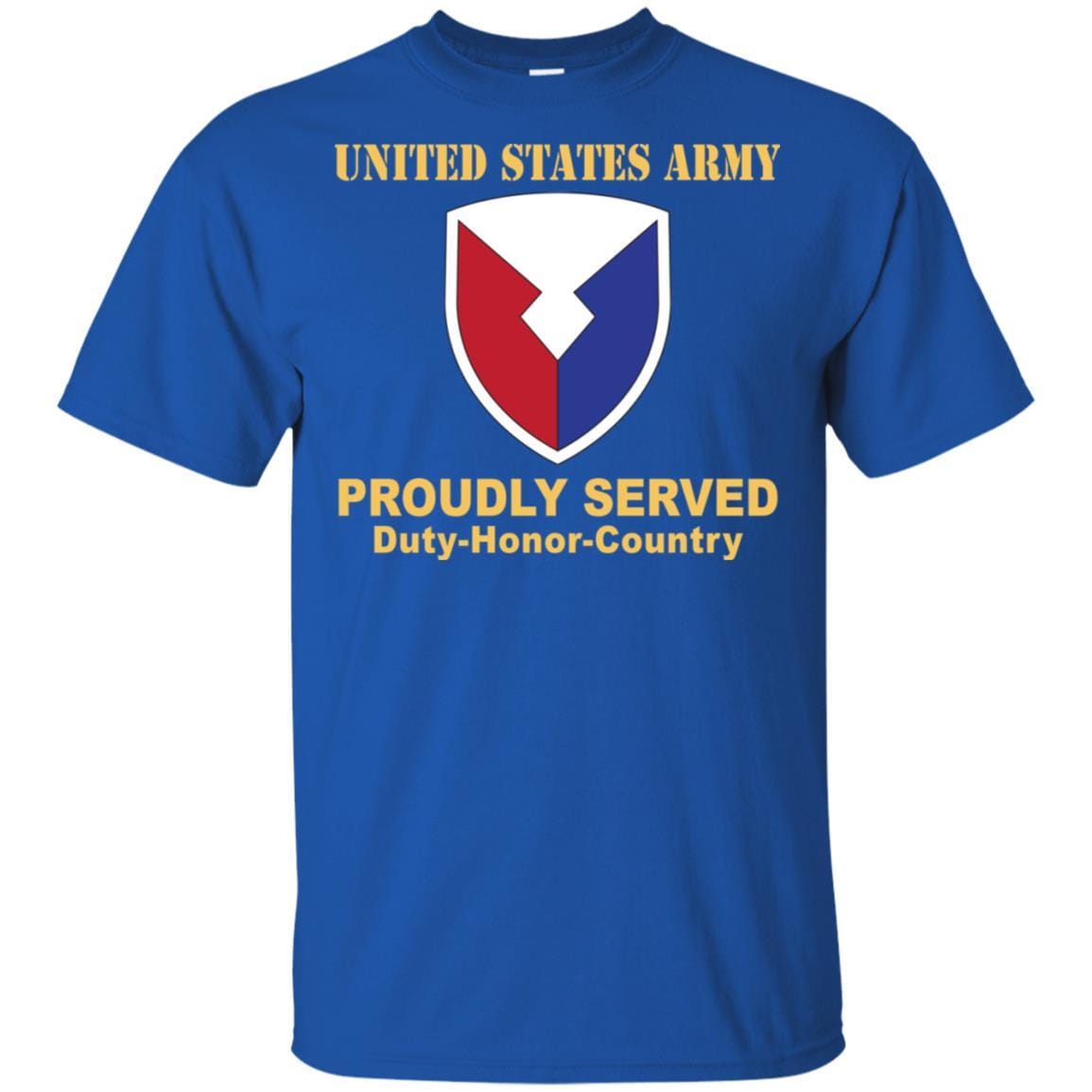 US ARMY CSIB MATERIEL COMMAND- Proudly Served T-Shirt On Front For Men-TShirt-Army-Veterans Nation