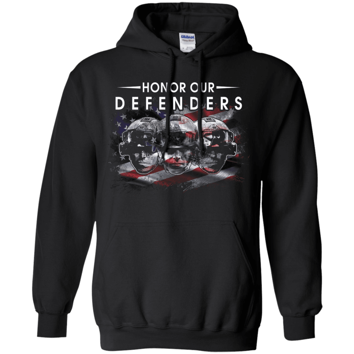 Military T-Shirt "HONOR OUR DEFENDER"-TShirt-General-Veterans Nation