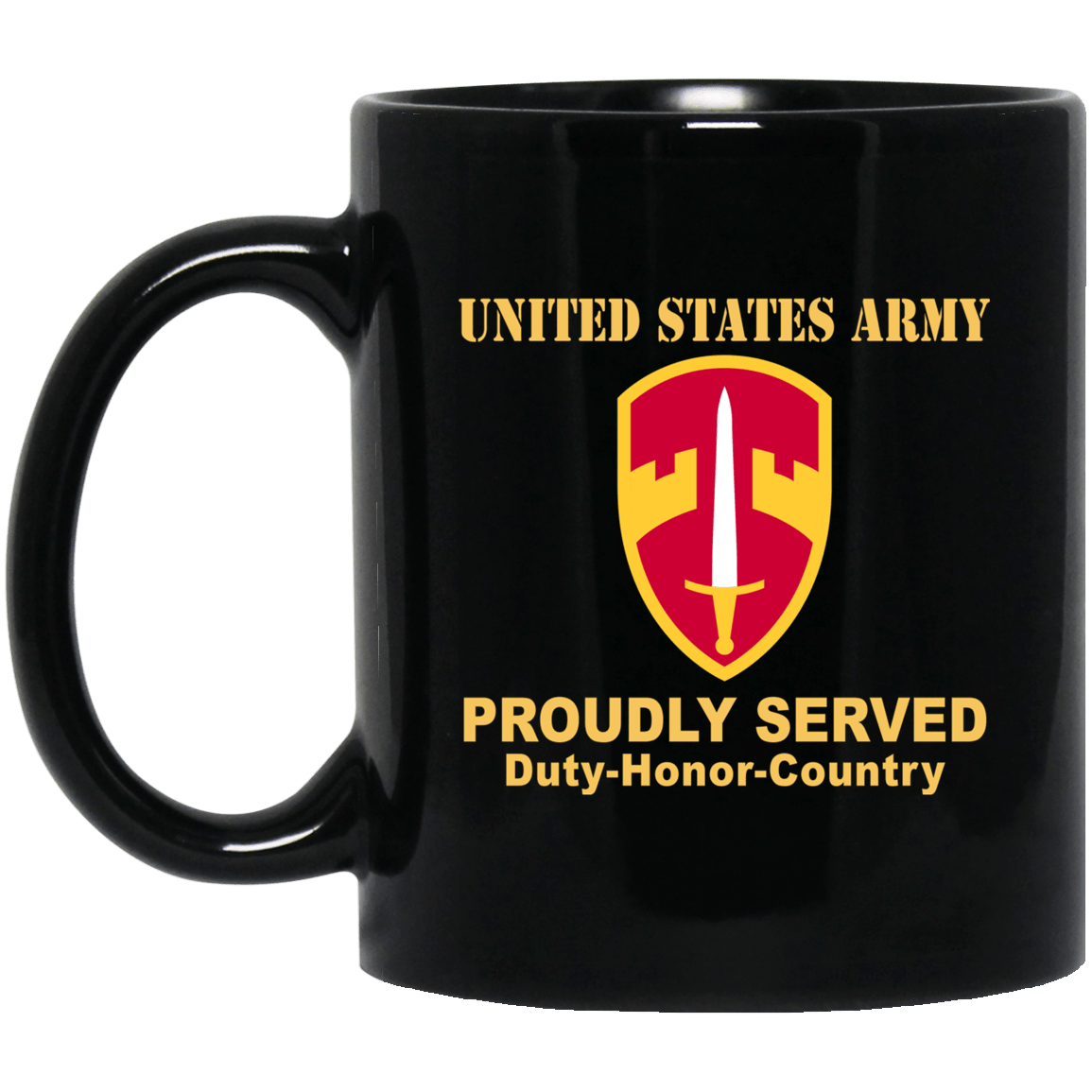 US ARMY CSIB U.S. ARMY VIETNAM- 11 oz - 15 oz Black Mug-Mug-Army-CSIB-Veterans Nation