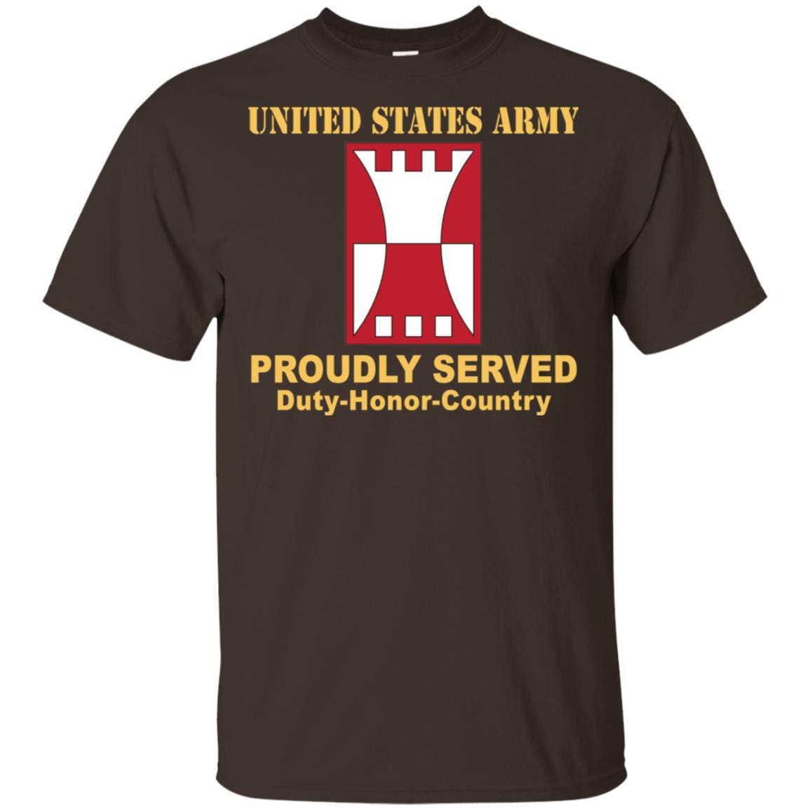 US ARMY 416 ENGINEER COMMAND- Proudly Served T-Shirt On Front For Men-TShirt-Army-Veterans Nation