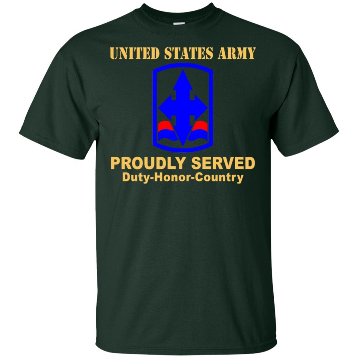 US ARMY 29TH INFANTRY BRIGADE COMBAT TEAM CSIB - Proudly Served T-Shirt On Front For Men-TShirt-Army-Veterans Nation