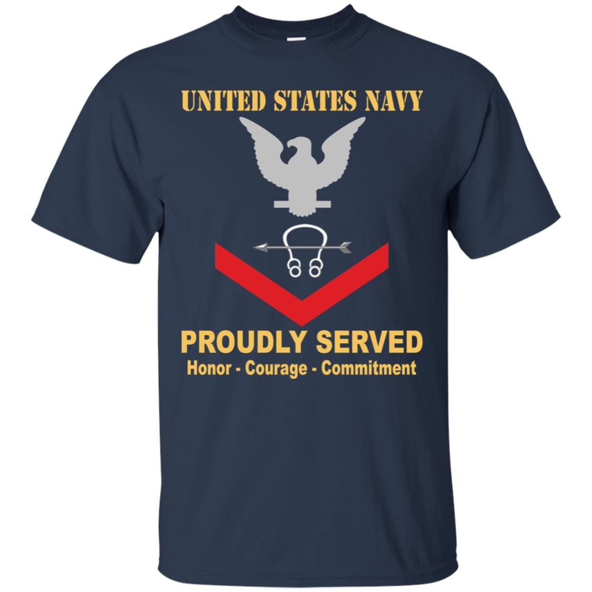 Navy Sonar Technician Navy ST E-4 Rating Badges Proudly Served T-Shirt For Men On Front-TShirt-Navy-Veterans Nation