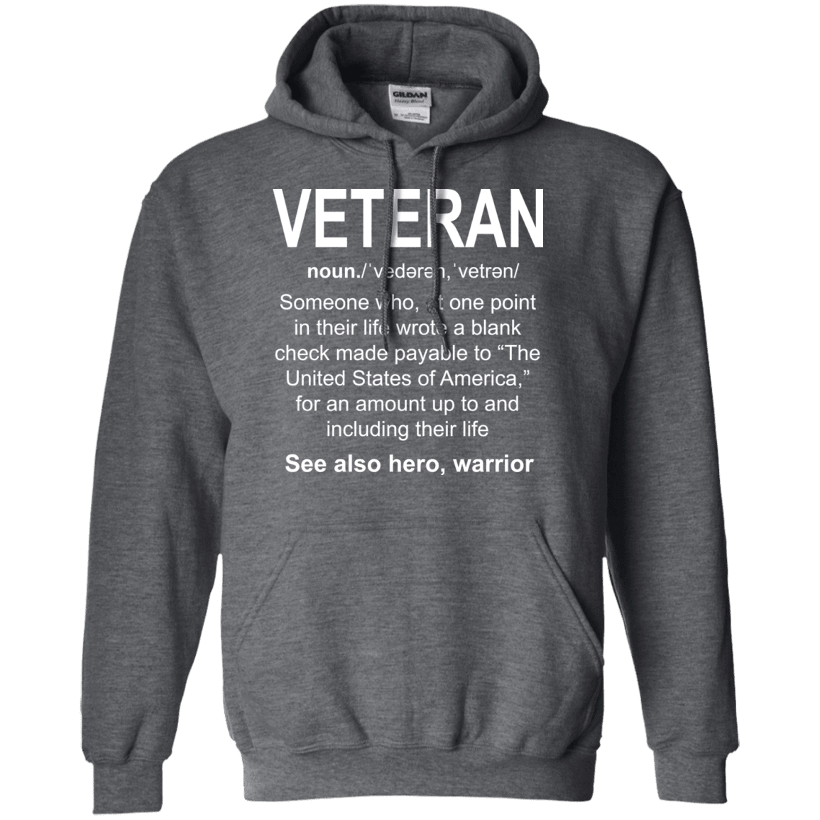 Military T-Shirt "Who Is A Veteran Men" Front-TShirt-General-Veterans Nation