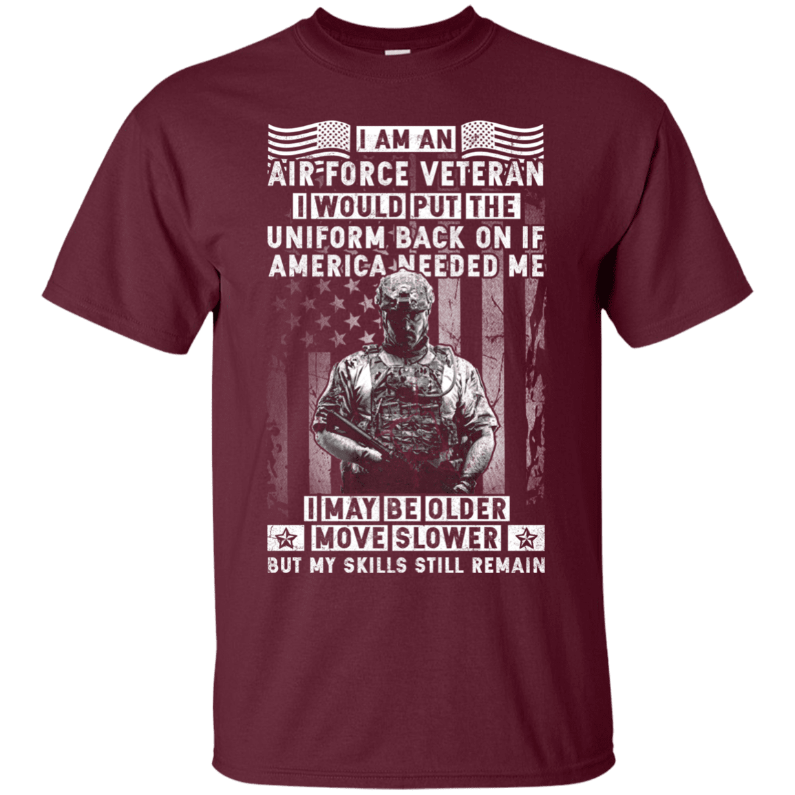 I am an Air Force Veteran Men Front T Shirt-TShirt-USAF-Veterans Nation