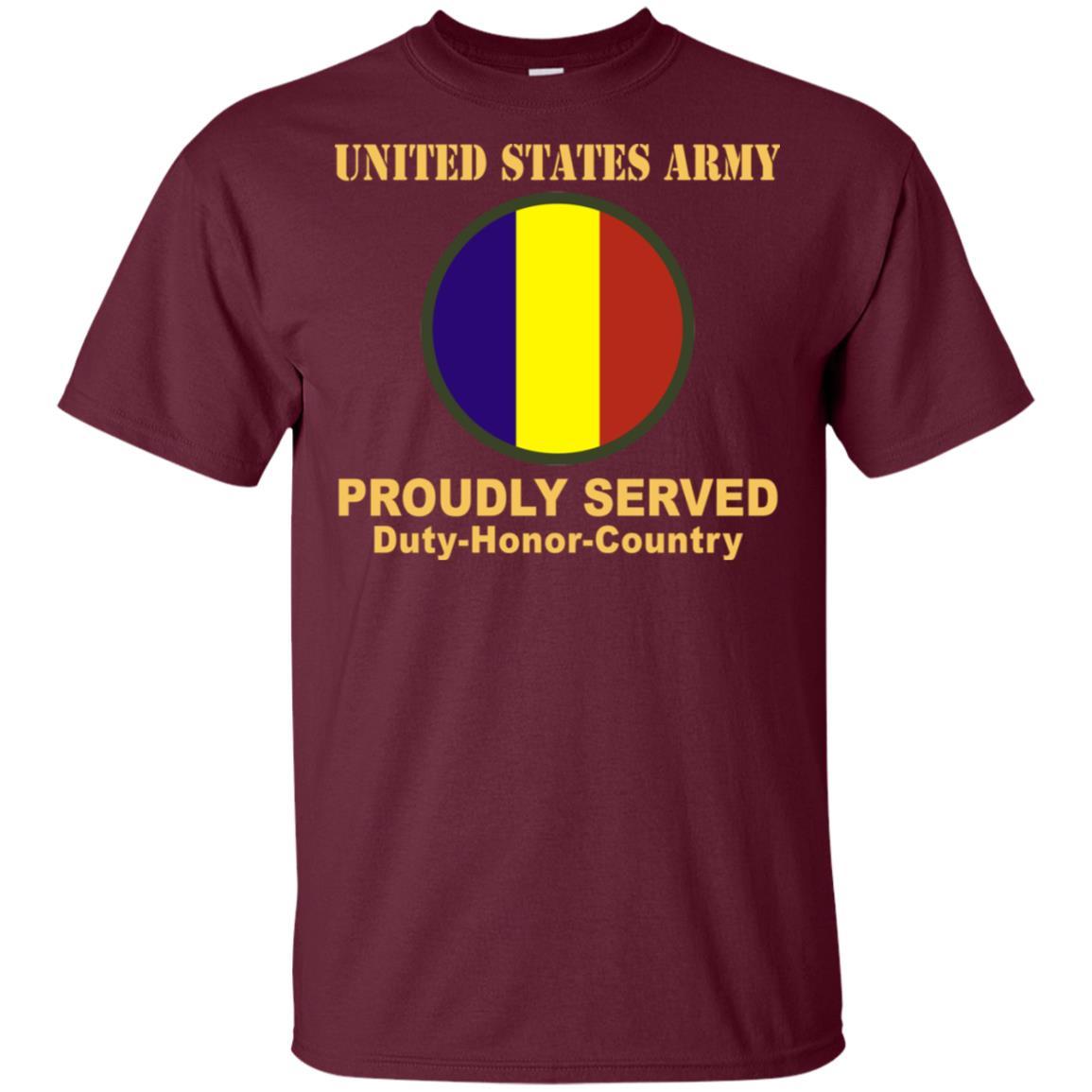 US ARMY TRAINING AND DOCTRINE COMMAND- Proudly Served T-Shirt On Front For Men-TShirt-Army-Veterans Nation