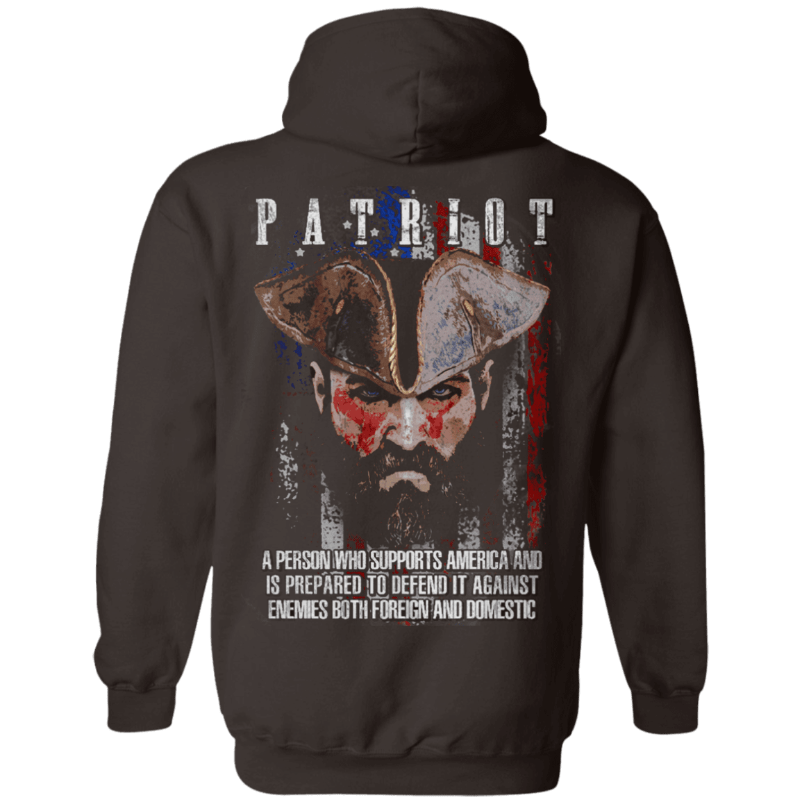 Military T-Shirt "Independent Day - Patriot Supports America" - Men Back-TShirt-General-Veterans Nation