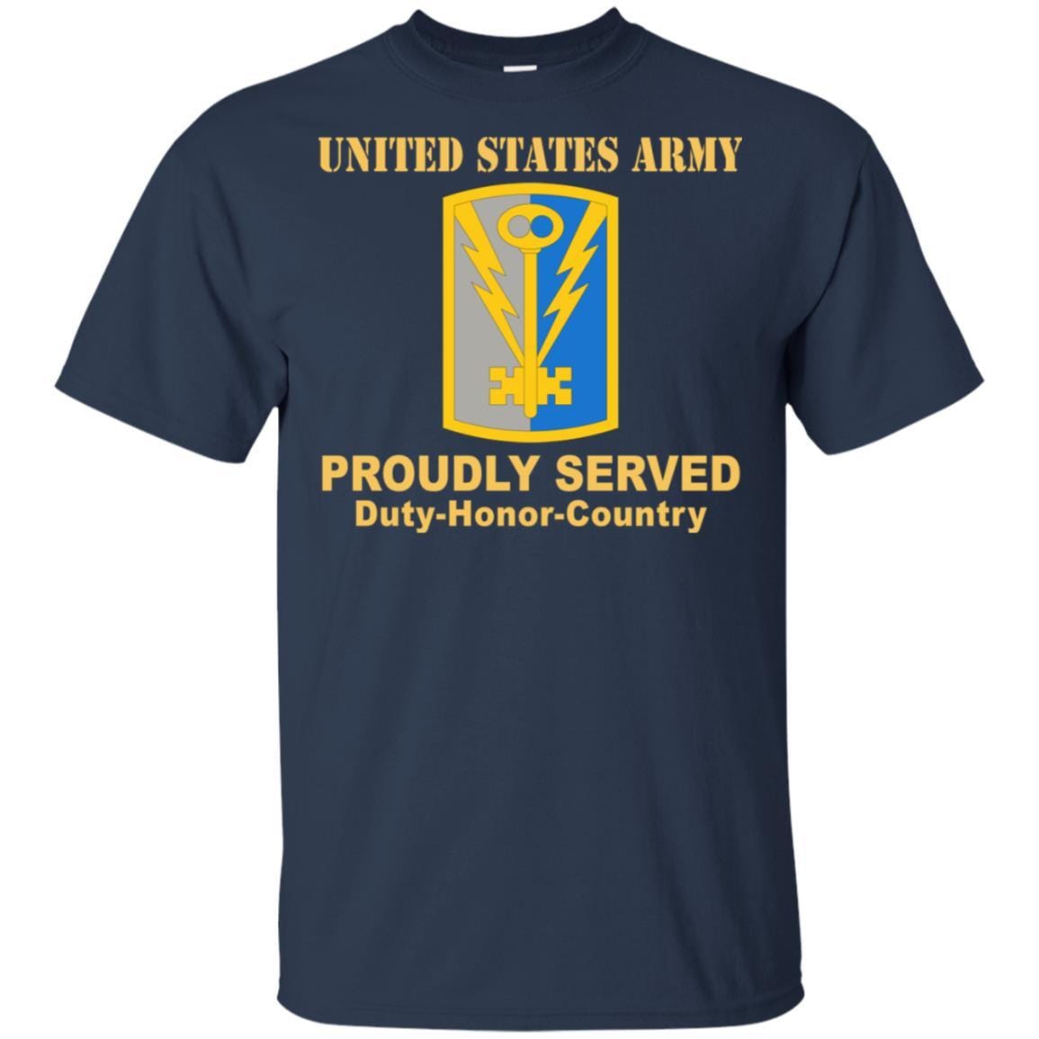 US ARMY 501 MILITARY INTELLIGENCE BRIGADE- Proudly Served T-Shirt On Front For Men-TShirt-Army-Veterans Nation
