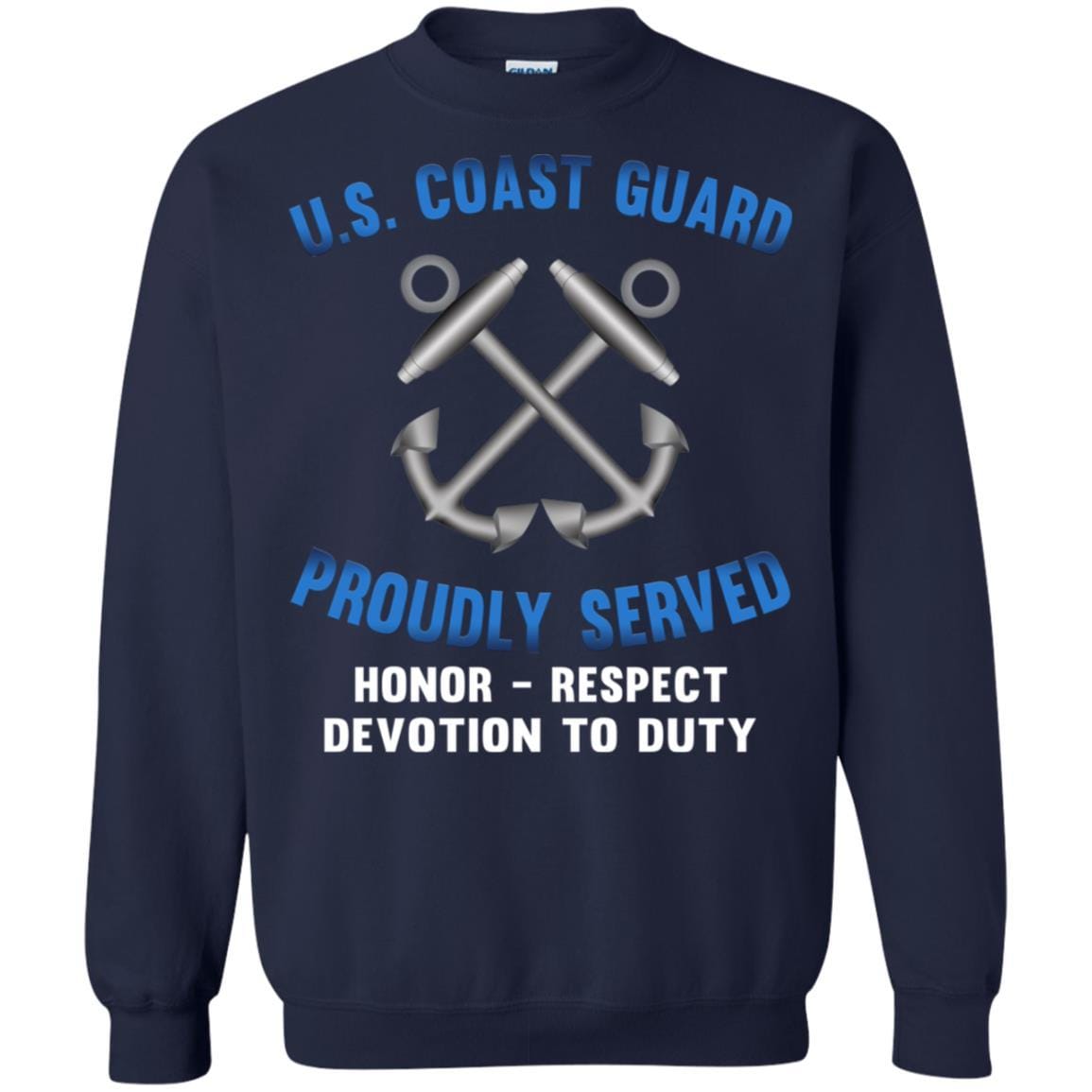 US Coast Guard Boatswains Mate BM Logo Proudly Served T-Shirt For Men On Front-TShirt-USCG-Veterans Nation