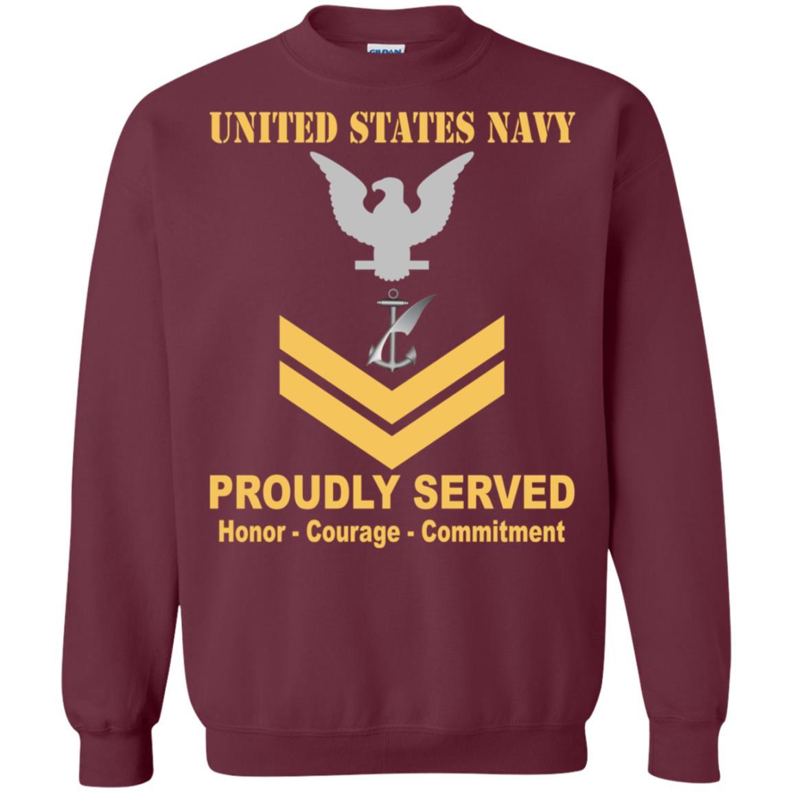 Navy Counselor Navy NC E-5 Rating Badges Proudly Served T-Shirt For Men On Front-TShirt-Navy-Veterans Nation