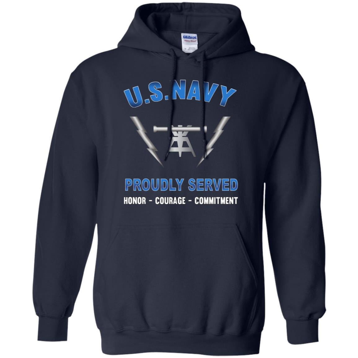Navy Fire Controlman Navy FC - Proudly Served T-Shirt For Men On Front-TShirt-Navy-Veterans Nation
