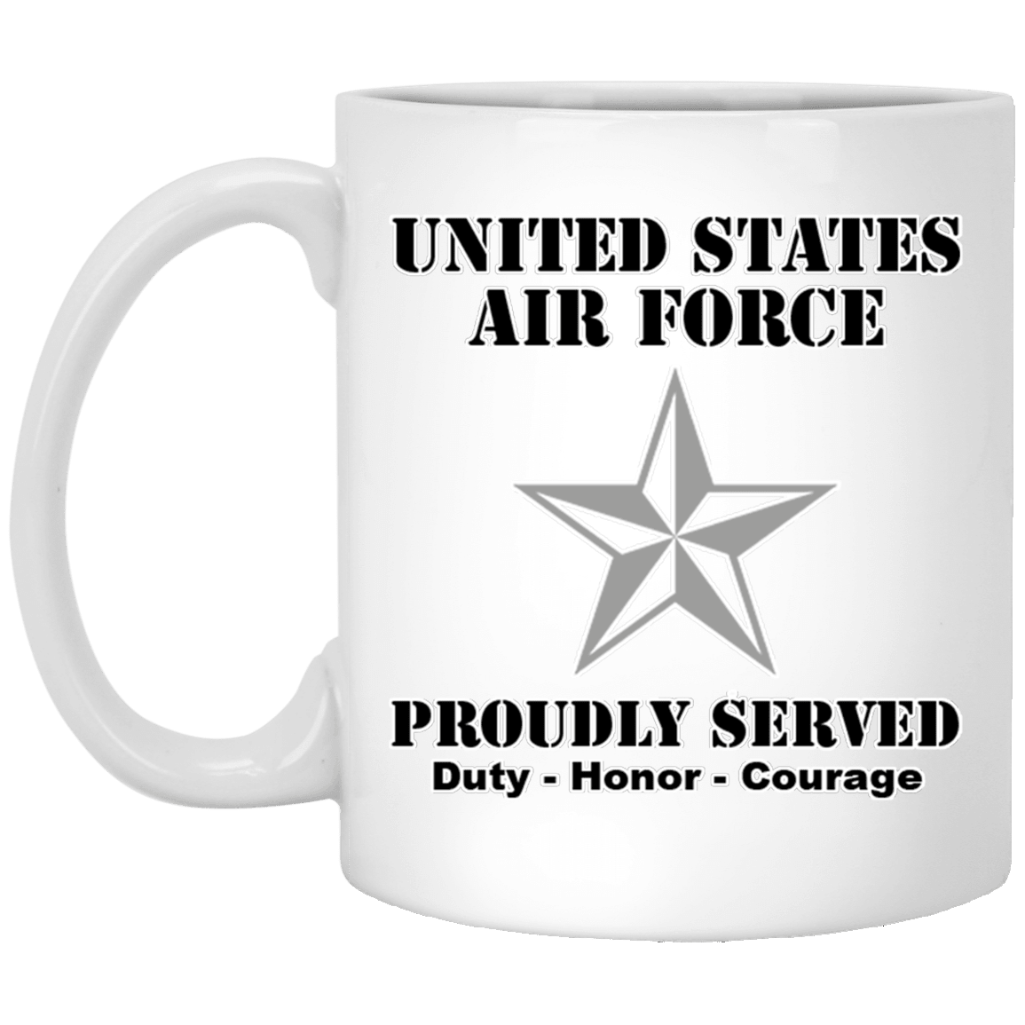 US Air Force O-7 Brigadier General Brig O7 General Officer Ranks White Coffee Mug - Stainless Travel Mug-Mug-USAF-Ranks-Veterans Nation