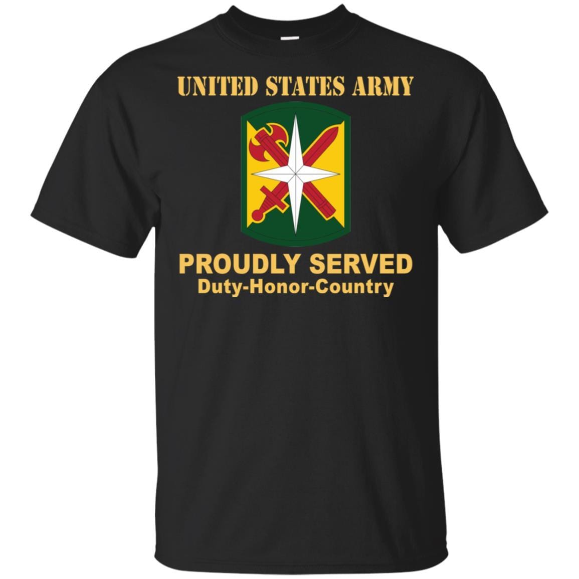 US ARMY 14TH MILITARY POLICE BRIGADE- Proudly Served T-Shirt On Front For Men-TShirt-Army-Veterans Nation