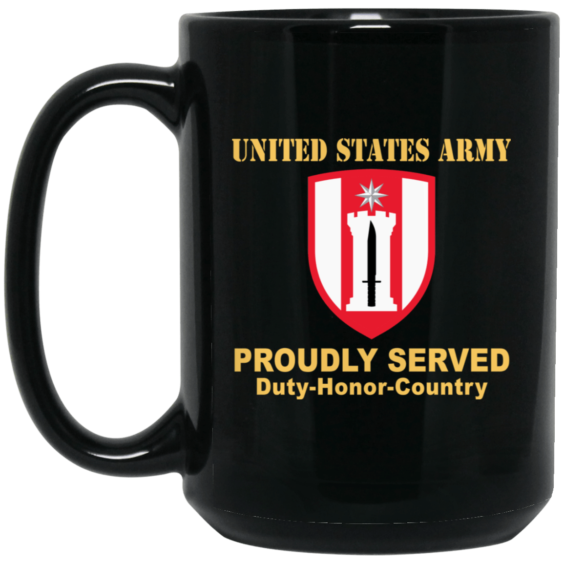 US ARMY 372ND ENGINEER BRIGADE- 11 oz - 15 oz Black Mug-Mug-Army-CSIB-Veterans Nation