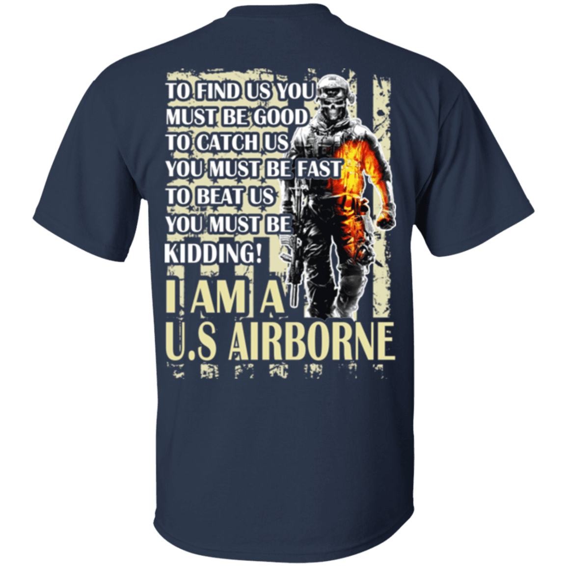 Military T-Shirt "I AM A US Airborne"-TShirt-General-Veterans Nation