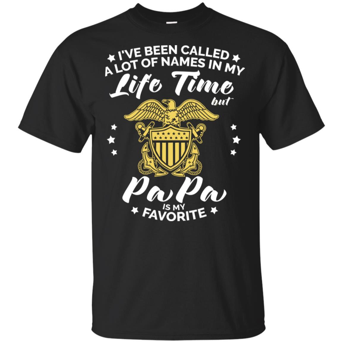 i've been called a lot of things in my life but papa - NAVY T-Shirt On Front-TShirt-Navy-Veterans Nation