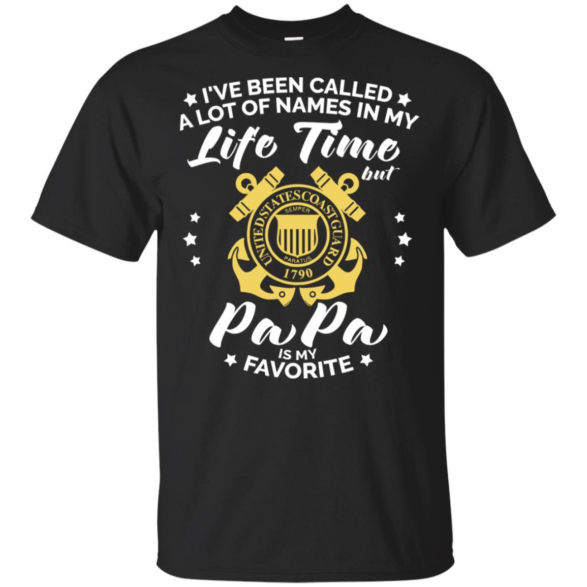i've been called a lot of things in my life but papa - USCG T-Shirt On Front-TShirt-USCG-Veterans Nation