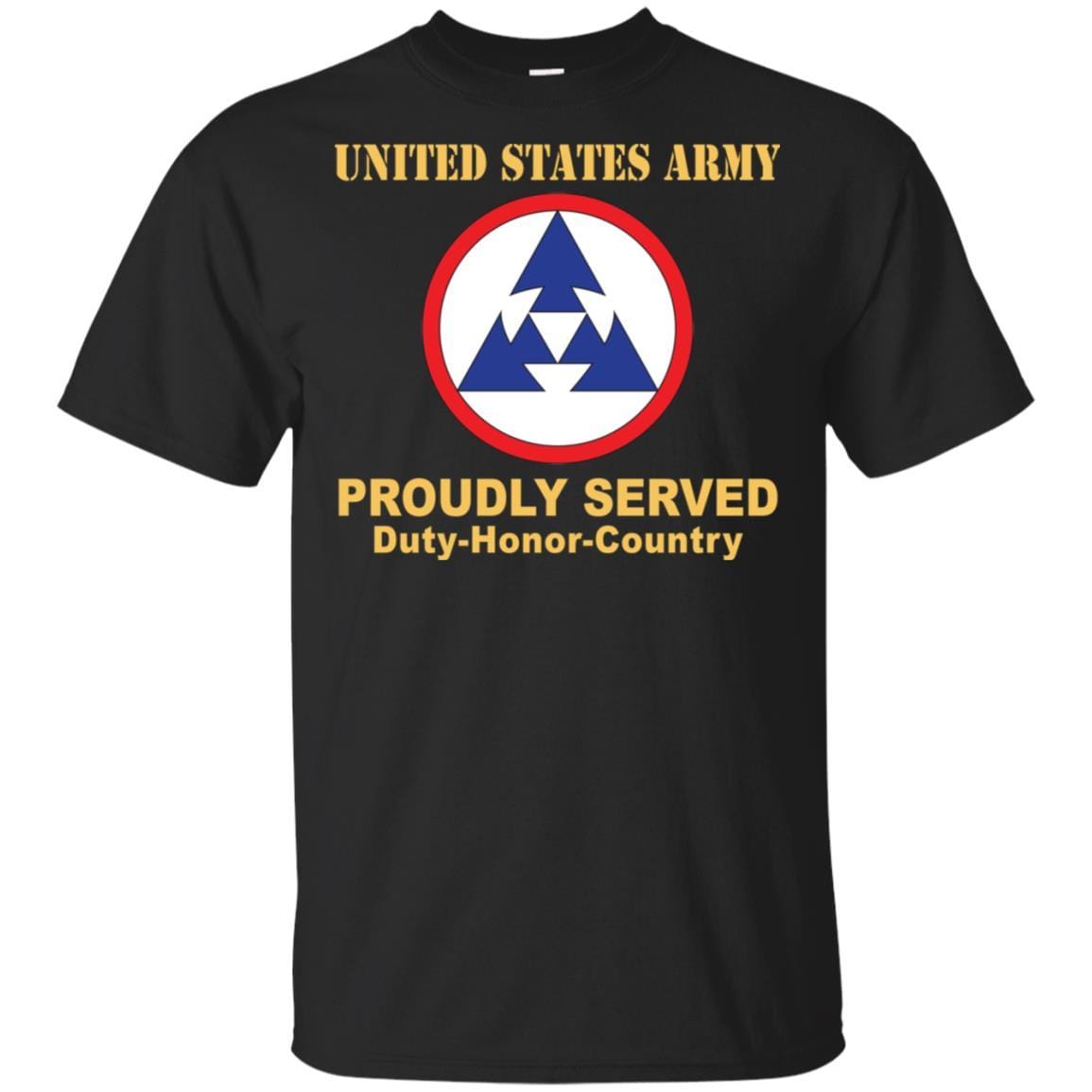 US ARMY 3RD SUSTAINMENT COMMAND- Proudly Served T-Shirt On Front For Men-TShirt-Army-Veterans Nation