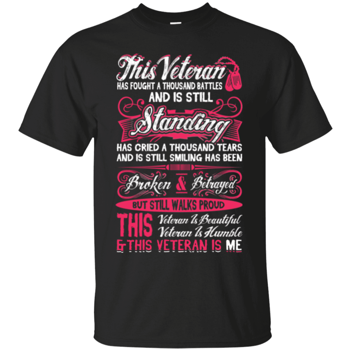 Military T-Shirt "This Veteran is Beautiful and Humble"-TShirt-General-Veterans Nation