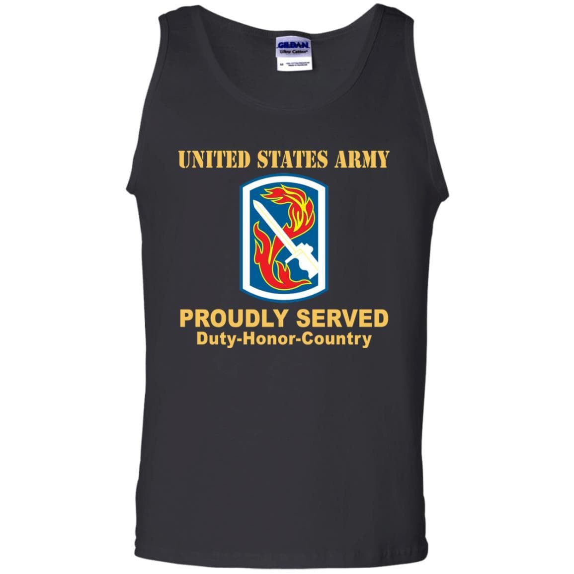 US ARMY 198TH INFANTRY BRIGADE- Proudly Served T-Shirt On Front For Men-TShirt-Army-Veterans Nation