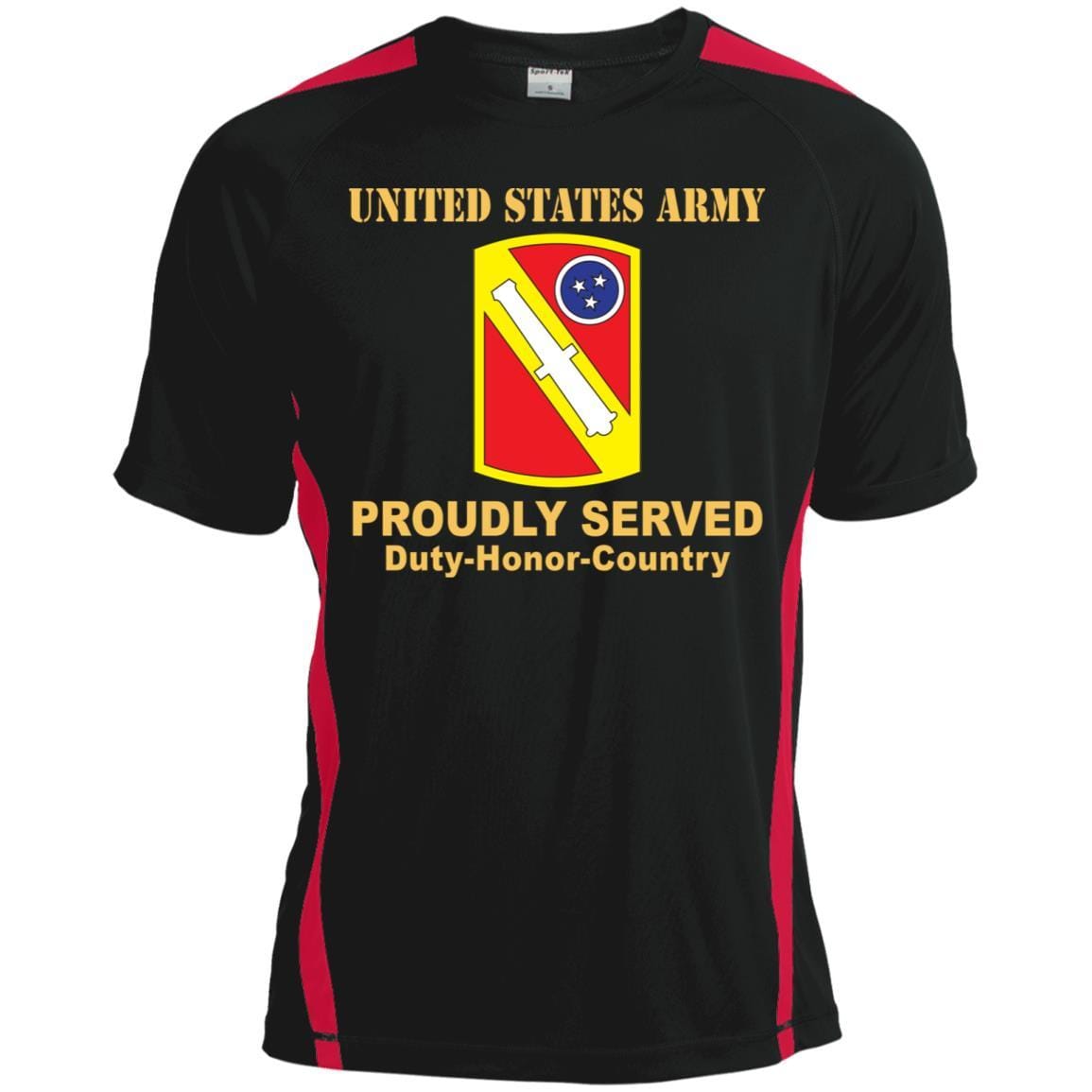 US ARMY 196 FIELD ARTILLERY BRIGADE- Proudly Served T-Shirt On Front For Men-TShirt-Army-Veterans Nation